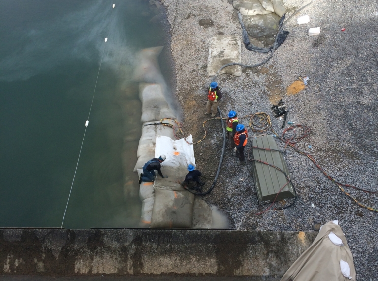 HYDROTEX-fabric-formed-concrete-for-underwater HYDROTEX fabric formed concrete